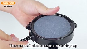 Zihvfzu 2PCS 4" Aquarium Air Stone Disc with 3 Suction Cups, Bubble Diffuser for Fish Tanks, Water Tanks & Hydroponic Systems