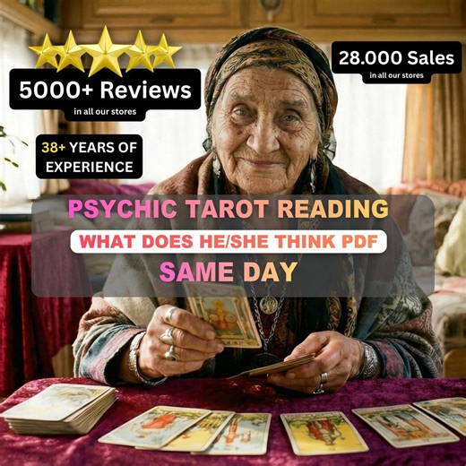 Psychic Tarot Reading: What Does He/she Think? (PDF) - Etsy