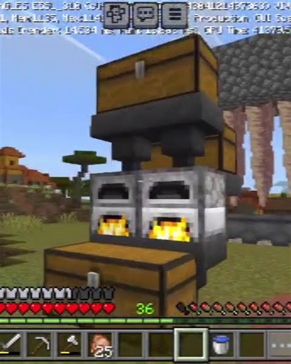 automatic cobblestone smelter farm ◼️ like ❤️