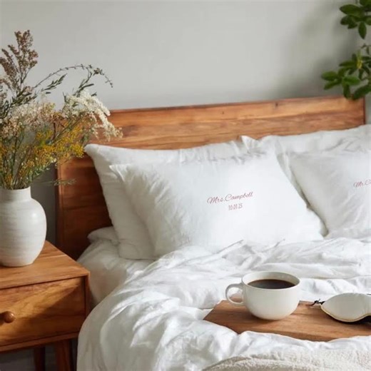 Personalized Wedding Satin Pillowcases for Mr & Mrs - Etsy