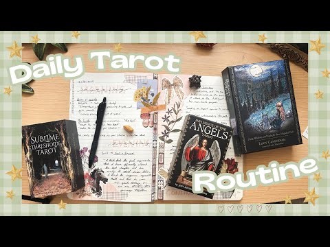 My daily Tarot routine 🌞🔮 | a peek into my daily spiritual practice and rituals 🤗