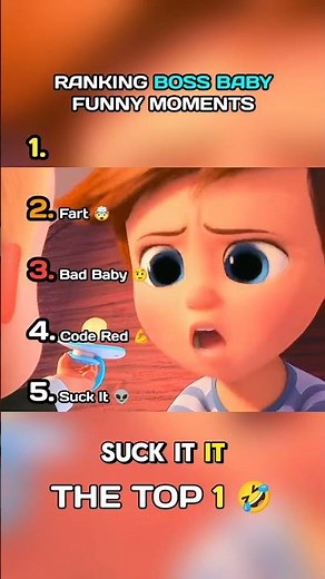 Ranking The Boss Baby Funny Moments 😂