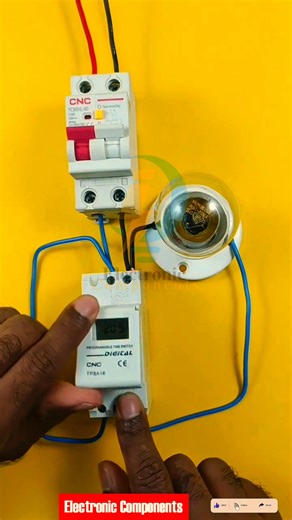 12K views · 112 reactions | Auto ON/OFF the Lamp by Programmbel Timer #electrical #electricity #electronicmusic #fbreels23 #everyone #electricalengineering #videos #electronics #reelfb #reelsfbシ #reelschallenge #foryouシ #fypシ | 퐄퐥퐞퐜퐭퐫퐨퐧퐢퐜 퐂퐨퐦퐩퐨퐧퐞퐧퐭퐬 | Facebook