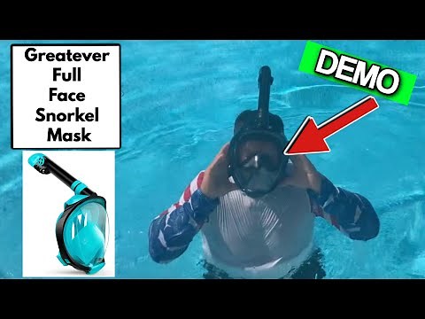 Greatever G2 Full Face Snorkel Mask with Latest Dry Top System,Foldable 180 Degree Panoramic View Sn