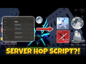 Blox Fruits Server Hop Script - Full Moon, Legendary Swords, Mirage, Auto Bosses & More