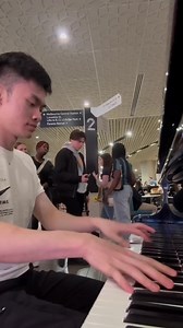 They asked me to play Lovely 😍🎹 #piano #publicpiano #lovely #billieeilish | Joshua Maravillas