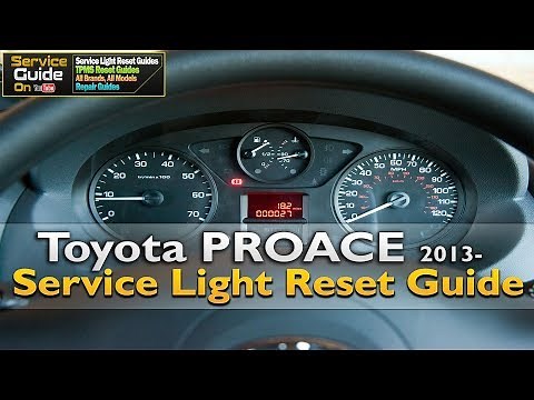 Toyota Proace Service Light Reset Guide 2013-