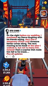 On the night before my wedding, I overheard my fiance laughing with his friends saying, she's just a temporary choice until someone better comes along. The next morning as he stood at the altar I walked in, but not to marry him. Instead I had a surprise that made him fall to his knees.... #reddit #redditreadings #redditfb #storytime #stories #redditstorytime #askreddit #fyp | Open Gaming