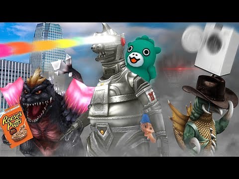 Godzilla Battle Line: Mechagodzilla 1974 and Chibi Godzilla Meme Matches