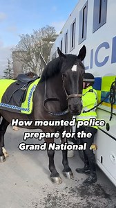 68K views · 3.9K reactions | Ever noticed the police horses leading in the Randox Grand National winner after the race? 樂 This happens every year at Aintree and we joined them on their trial run ahead of the big race next week  #horseracing #horsesofinstagram #grandnational | Aintree Racecourse | Facebook