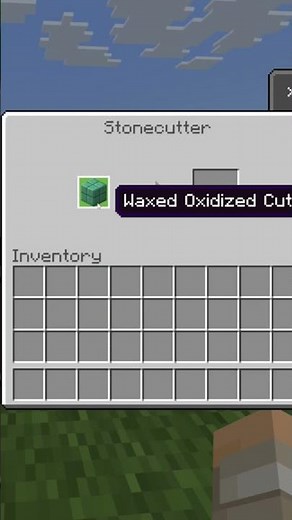 How to Make Waxed Oxidized Cut Copper Slabs With a Stone Cutter in Minecraft #Shorts