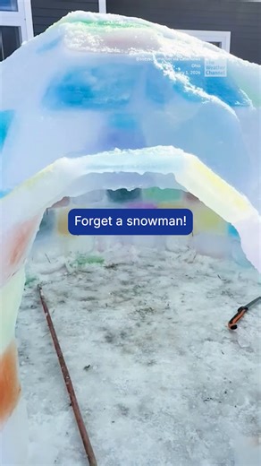 Making a snowman is so last year. Rainbow igloos are the new cool thing to make in the snow! | The Weather Channel