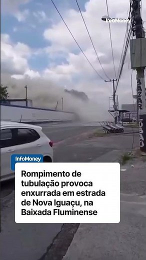 Rompimento de tubulação provoca enxurrada e alaga ruas e casas em Nova Iguaçu | InfoMoney News