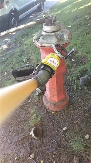 Interesting Sounds of Fire Hydrant Water Spray