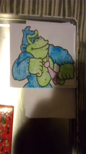 Here I colored in this Donkey Kong coloring page.#shorts