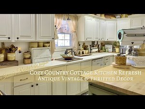 COZY PRIMITIVE KITCHEN TOUR - Antique Decor + Vintage Style Ideas - THRIFTED DECORATING IDEAS