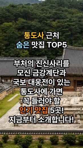 경남 양산 통도사 주변 맛집 TOP5 #통도사맛집 #양산맛집 #통도사여행 #산채정식 #오리불고기맛집 #순두부맛집 #양산로컬맛집 #경남맛집 #사찰여행 #한국전통맛집 #food
