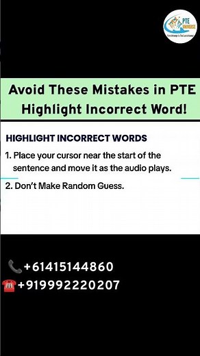 "Avoid These Mistakes in PTE Highlight Incorrect Word – Score 90+"