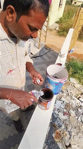 Enamel Paint Mixing Process + 4 Inch Roller Se Wood Painting | Painter Idea