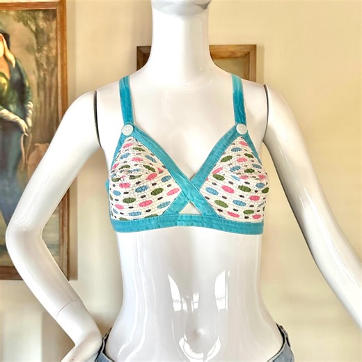 Vintage 1960s Rockabilly Pin-up Atomic Dots Bullet Bra Top XS/S - Etsy