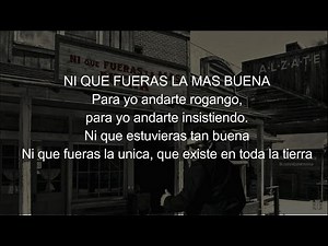 Ni Que Fueras La Mas Buena - ALZATE (LETRA)