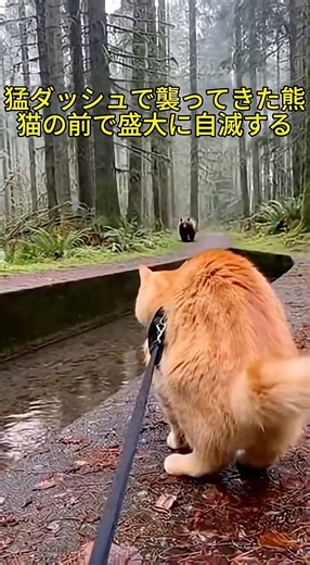 “Hiss!” Defeated by a Cat’s Spirit? Bear Tries to Attack, Falls into a Ditch and Drowns Like a Skit