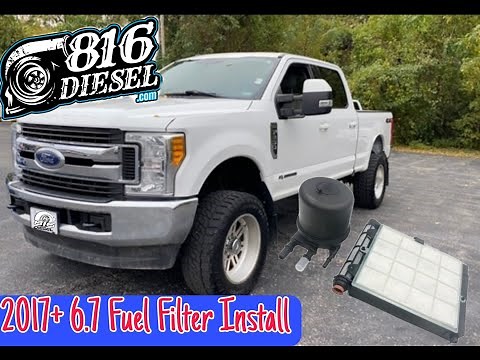 2017+ Ford F250 Fuel Filter Service Motorcraft FD4625 FD 4625, How to change fuel filter and element