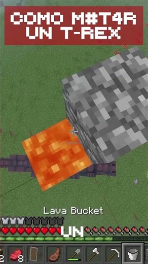 Tutorial como matar un T-rex #minecraft