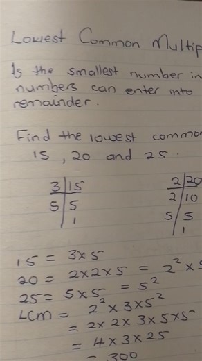 Lowest Common Multiple in algebraic expressions