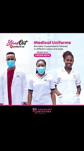 Healthcare uniforms with comfort and style ! Discover our tailored designs made for healthcare professionals . What’s your top uniform must - have ? #healthcareheroes #uniformcampaign #judecolorsolutions | Jude Color Solutions