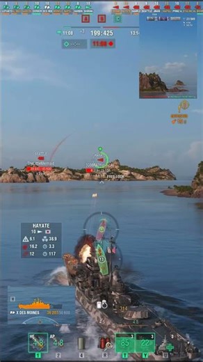 🇺🇸 Des Moines Vs 🇯🇵Destroyer #worldofwarships #wows #cqc