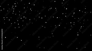 Snow fall seamless loop video isolated on black. Only snow layer available with Add blend mode