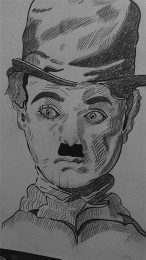 charlie Chaplin drawing ✍️#CharlieChaplin#PencilSketch#SketchArt#PortraitSketch#ArtPost#DrawingArt