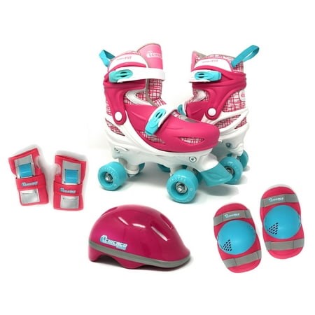 Chicago Skates Kids Adjustable Quad Rollerblades With Accessory Bundle, Pink - Walmart.ca