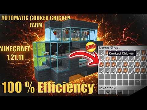 Minecraft 1.21.11 Automatic Chicken Farm – Fully AFK & Efficient
