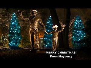 Merry Christmas from the Andy & Opie Statue in Mt. Airy, N.C.