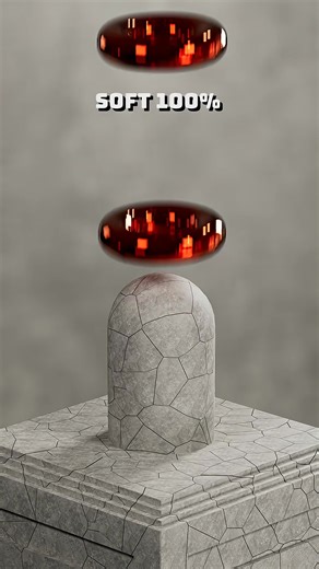 0% vs 100% Soft Torus simulation physics on 3d #shorts #soft #3d #3danimation #3dsimulation #funny #fyp #satisfying #3dart #blender