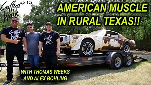 Welcome to Coffee Walk Ep. 162! My team and I loaded up the truck and trailer this morning to head out to Quinlan, Texas to talk American Muscle with Thomas Weeks and to rescue a rarely-optioned 1972 Pontiac Trans Am. Just how rare? Well I’m going to let you guys watch to find out because I don’t want to ruin it, but let’s just say this Trans Am (1 of only 458 produced) can keep a couple of car guys talking for hours on end. Special thanks to B&F Diner in Royse City for the epic lunch and great 