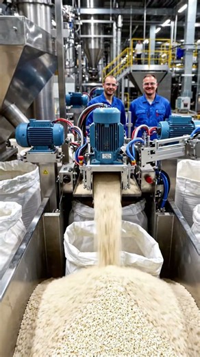 How Rice Is Made | Modern Rice Processing Factory 🌾🏭