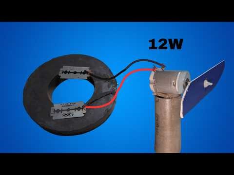 12W Power Generator Using Magnet & Razor Blades!