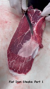 225K views · 1.3K reactions | Cutting Flat Iron Steaks Part 1 See the next video for pt. 2!#reels #reelsinstagram #meat #beef #flatiron #steak #meatcutting #thebeardedbutchers #viral #video #butcher #butchering | Seth Perkins | Facebook