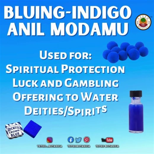 💙 “Bluing isn’t just for laundry — it’s spiritual power in a bottle.” 💙