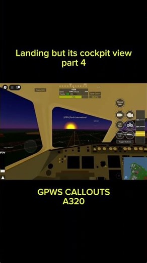 Landing but its cockpit view part 4 GPWS CALLOUTS A320