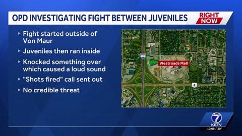 Omaha police investigate fight between juveniles outside of Westroads Mall