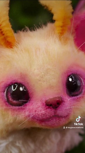 Combining a moth and kitten to make a mitten? Whatever its cute haha #artdoll #sculpture #art #artist #craft #plush #fyp #kitten #moth