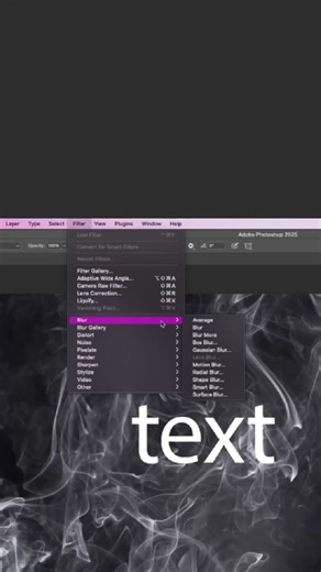 Photoshop Smoke Text #photoshop #adobe #tutorial
