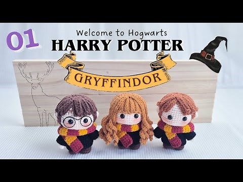 Crochet Chibi Harry Potter, Ron Weasley and Hermione Granger - Part 01: Body and Scraf | NHÀ LEN