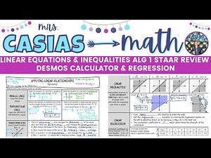 Linear Equations & Inequalities | Algebra 1 STAAR EOC Test Review Lesson - DESMOS LINEAR REGRESSION