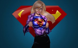 Supergirl revealing her costume Rare Gallery wallpaper