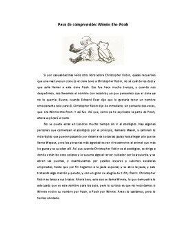 4th Grade Reading Comprehension | Winnie-the-Pooh | Spanish |